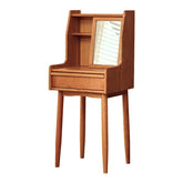 Elegant Cherry Wood Makeup Vanity with Plywood and Glass Features hldmz-737